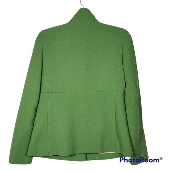 J.Crew Green Wool 3 Button Coat SZ 4 - Picture 3 of 6
